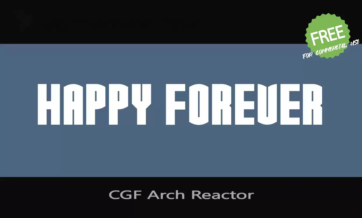 「CGF Arch Reactor」字体效果图