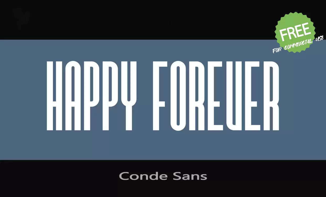 「Conde Sans」字体效果图