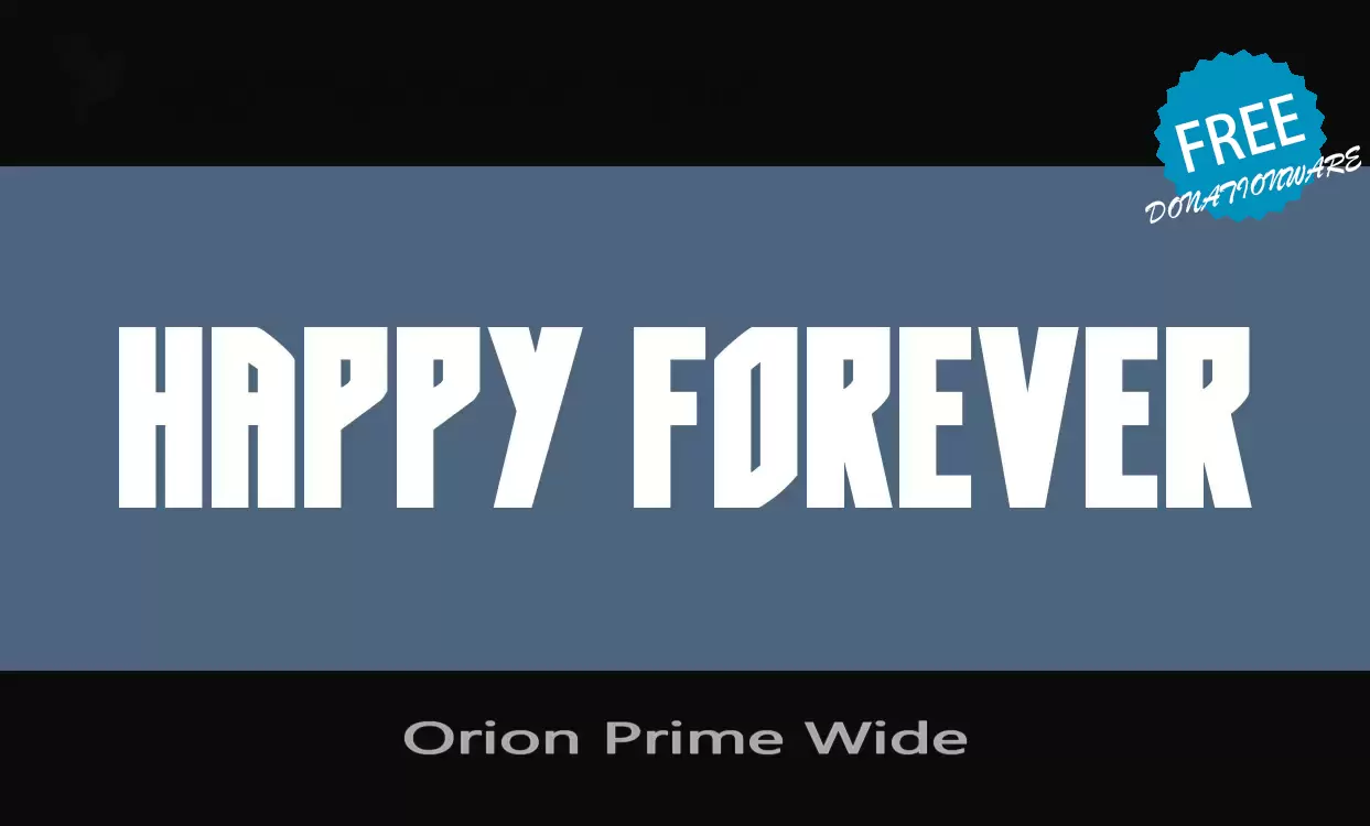 Font Sample of Orion-Prime-Wide