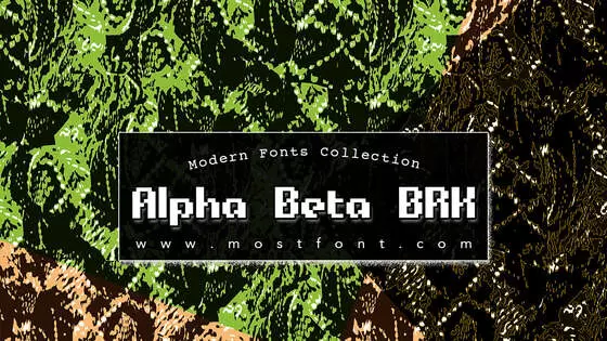 「Alpha-Beta-BRK」字体排版图片