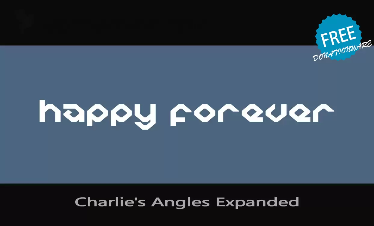 Font Sample of Charlie's-Angles-Expanded