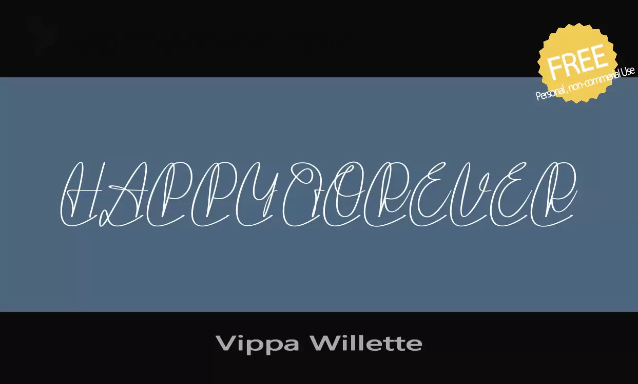 「Vippa-Willette」字体效果图