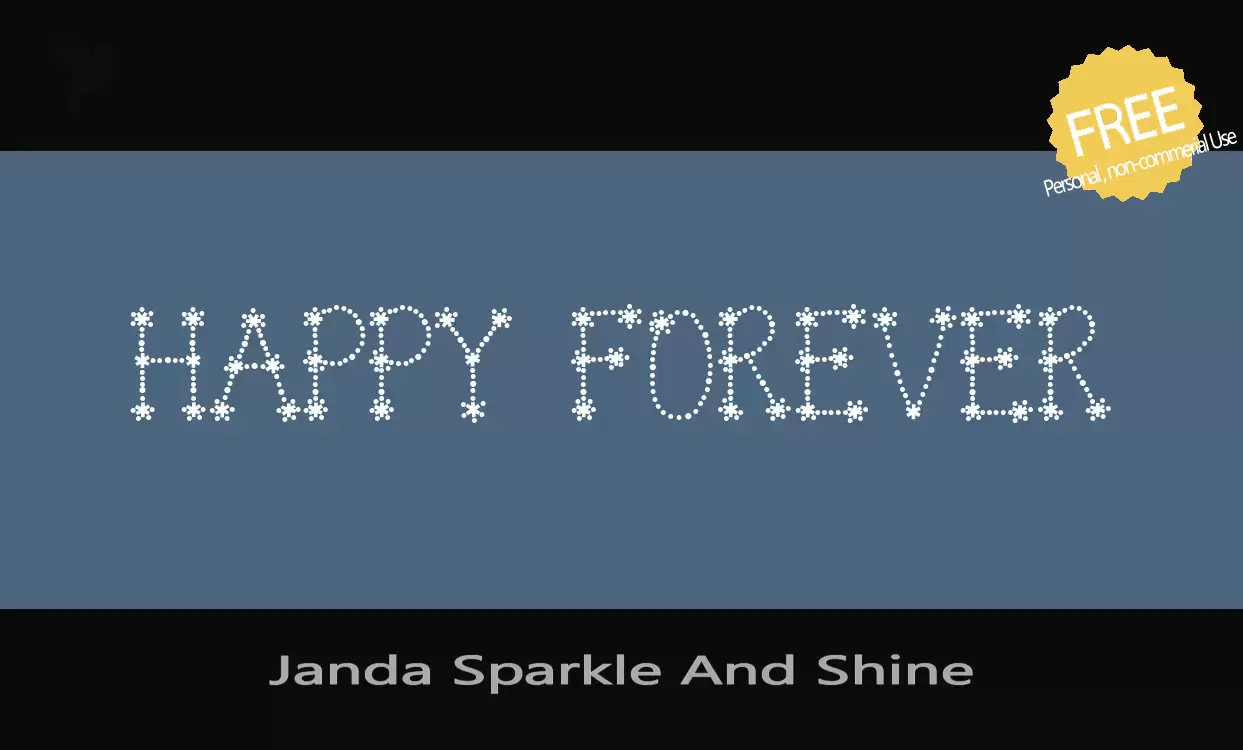 「Janda-Sparkle-And-Shine」字体效果图