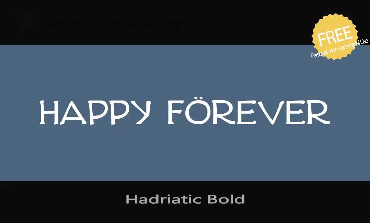 Sample of Hadriatic-Bold