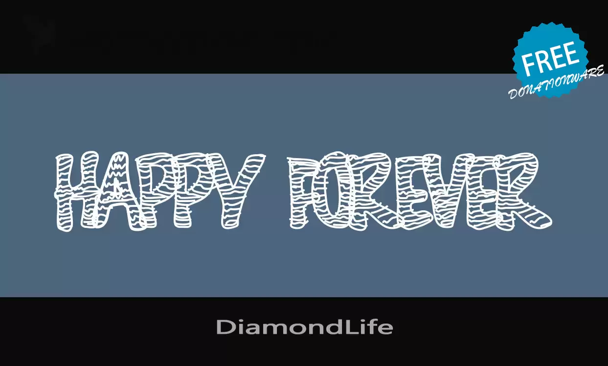 「DiamondLife」字体效果图