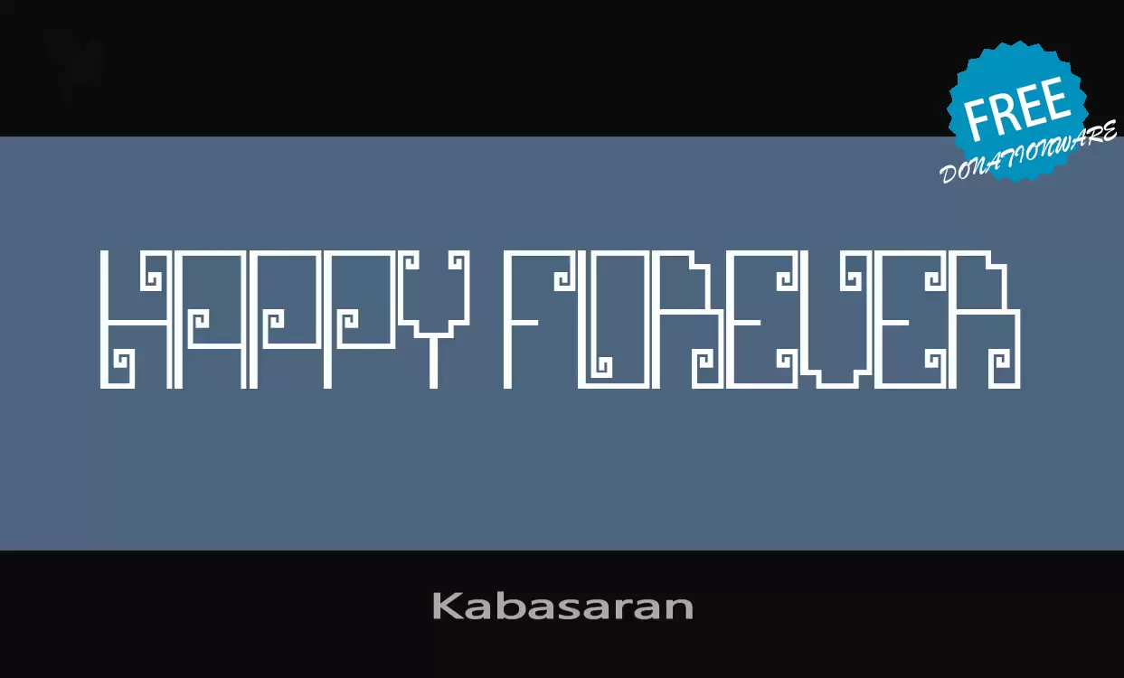 Font Sample of Kabasaran