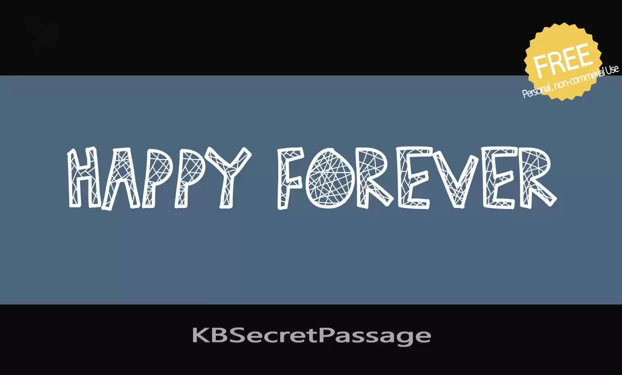 「KBSecretPassage」字体效果图