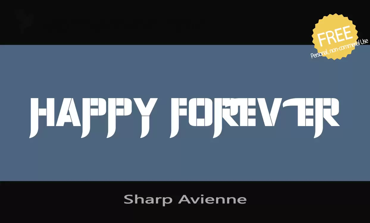 Font Sample of Sharp-Avienne