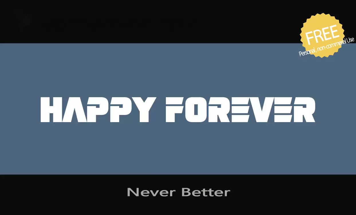 Font Sample of Never-Better