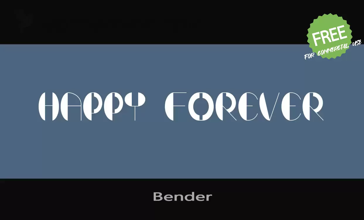 「Bender」字体效果图