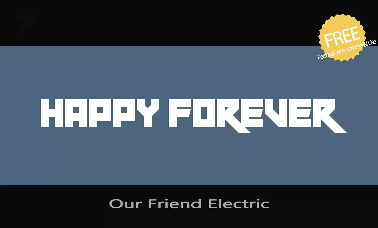 Font Sample of Our-Friend-Electric