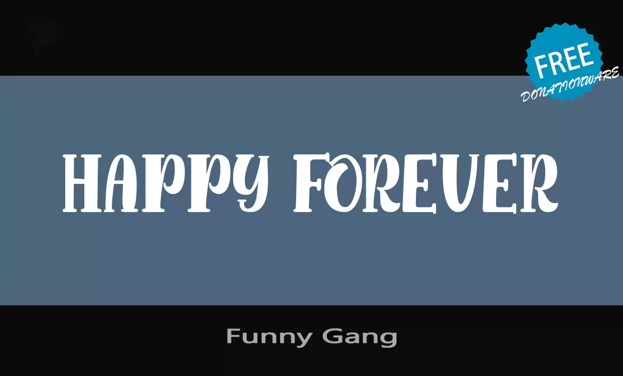 Font Sample of Funny-Gang