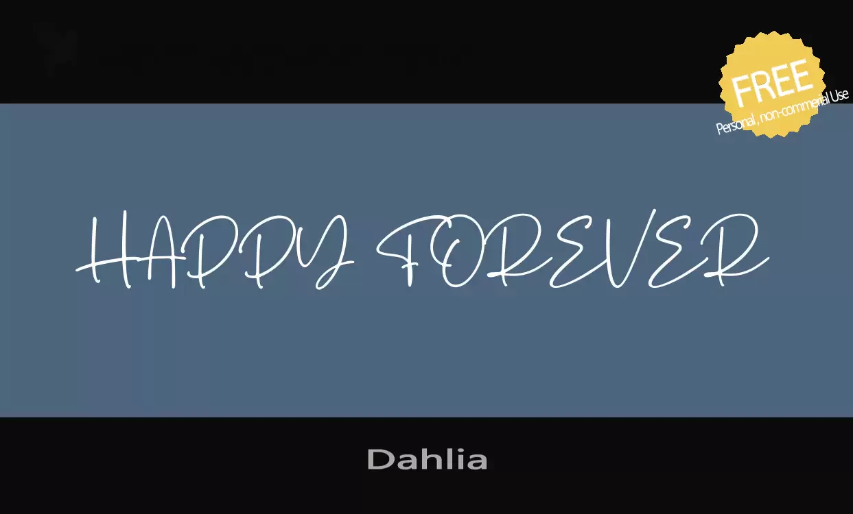 「Dahlia」字体效果图