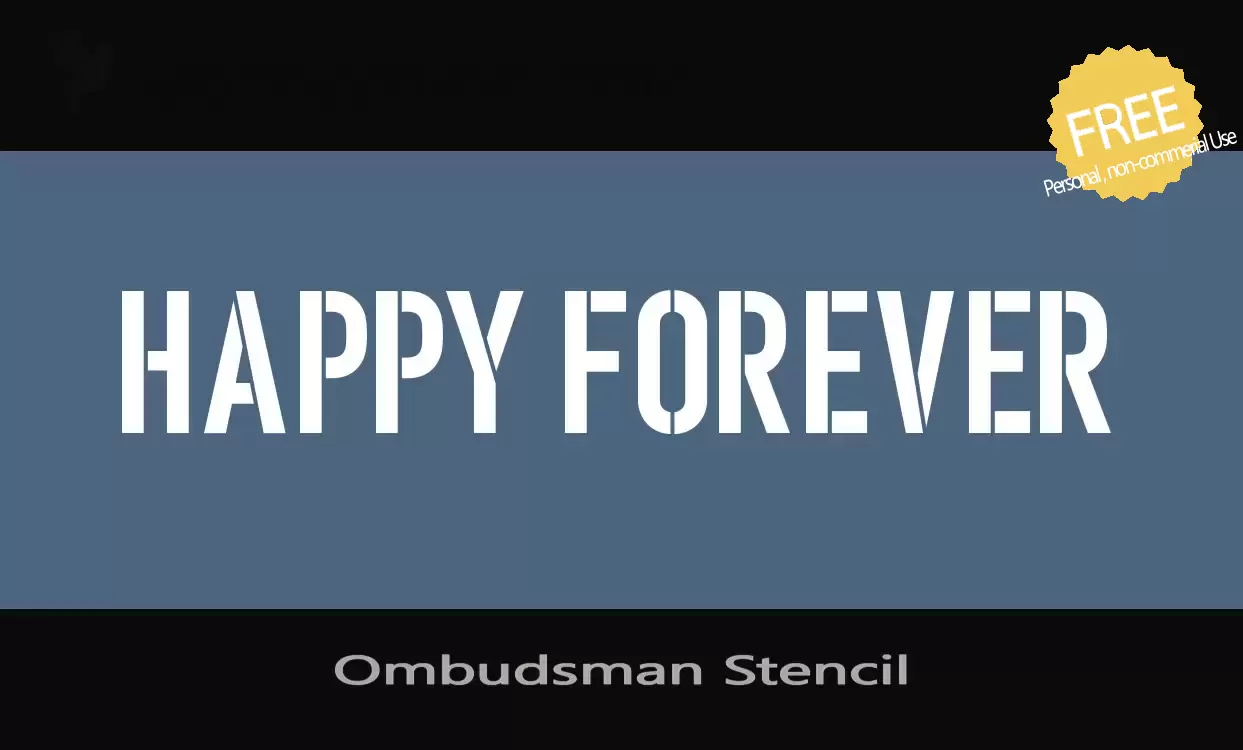 「Ombudsman-Stencil」字体效果图