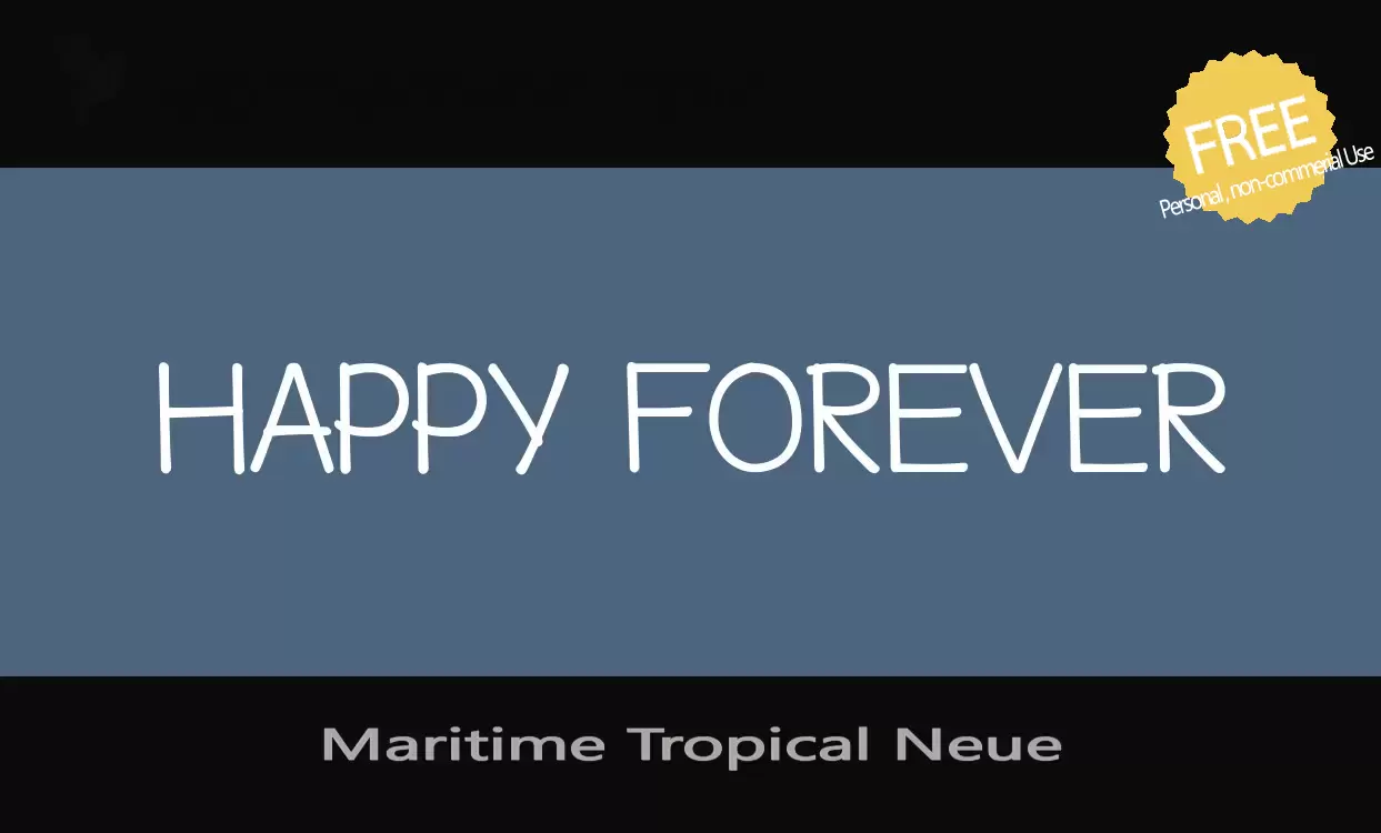 「Maritime-Tropical-Neue」字体效果图