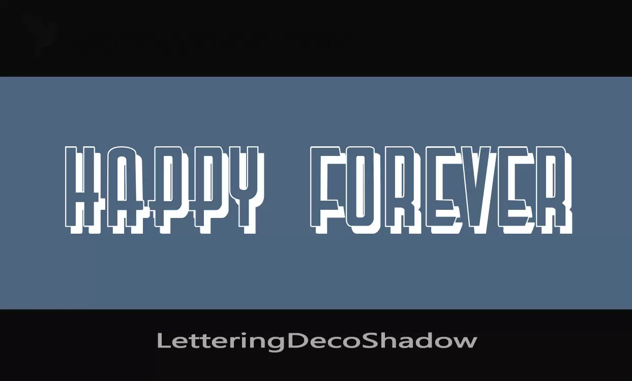 Font Sample of LetteringDecoShadow