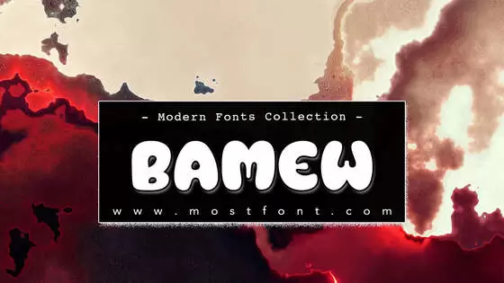 「BAMEW」字体排版图片