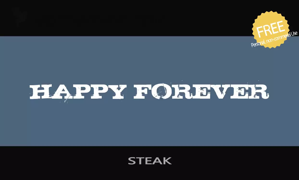 Font Sample of STEAK