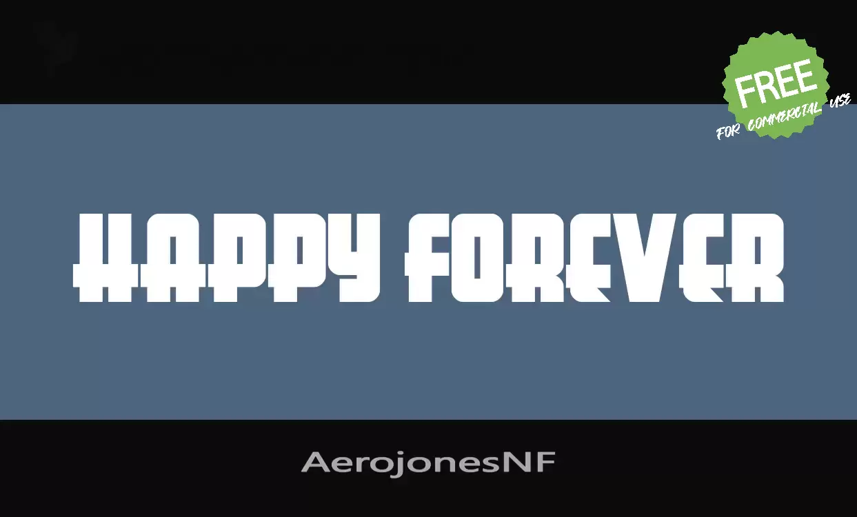 「AerojonesNF」字体效果图