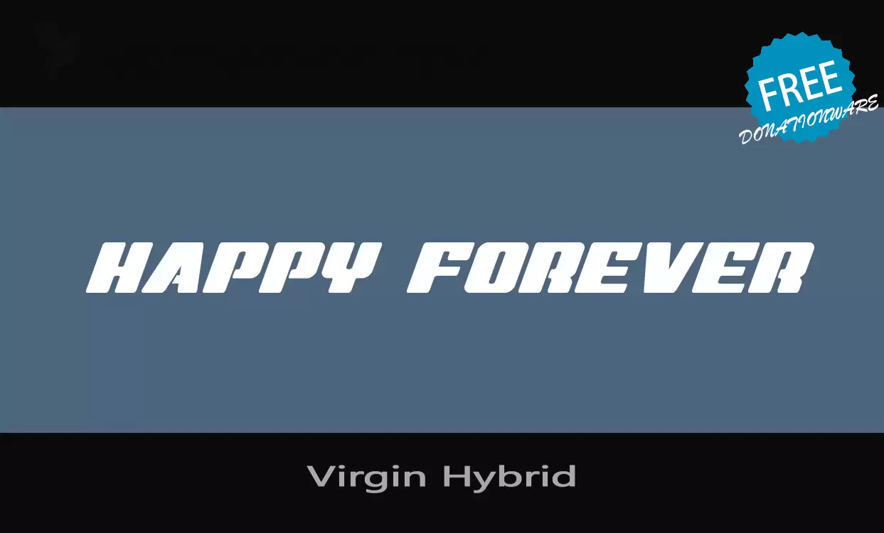 Font Sample of Virgin-Hybrid