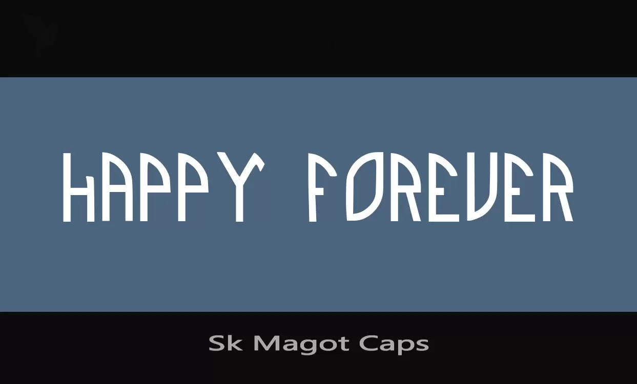 「Sk-Magot-Caps」字体效果图