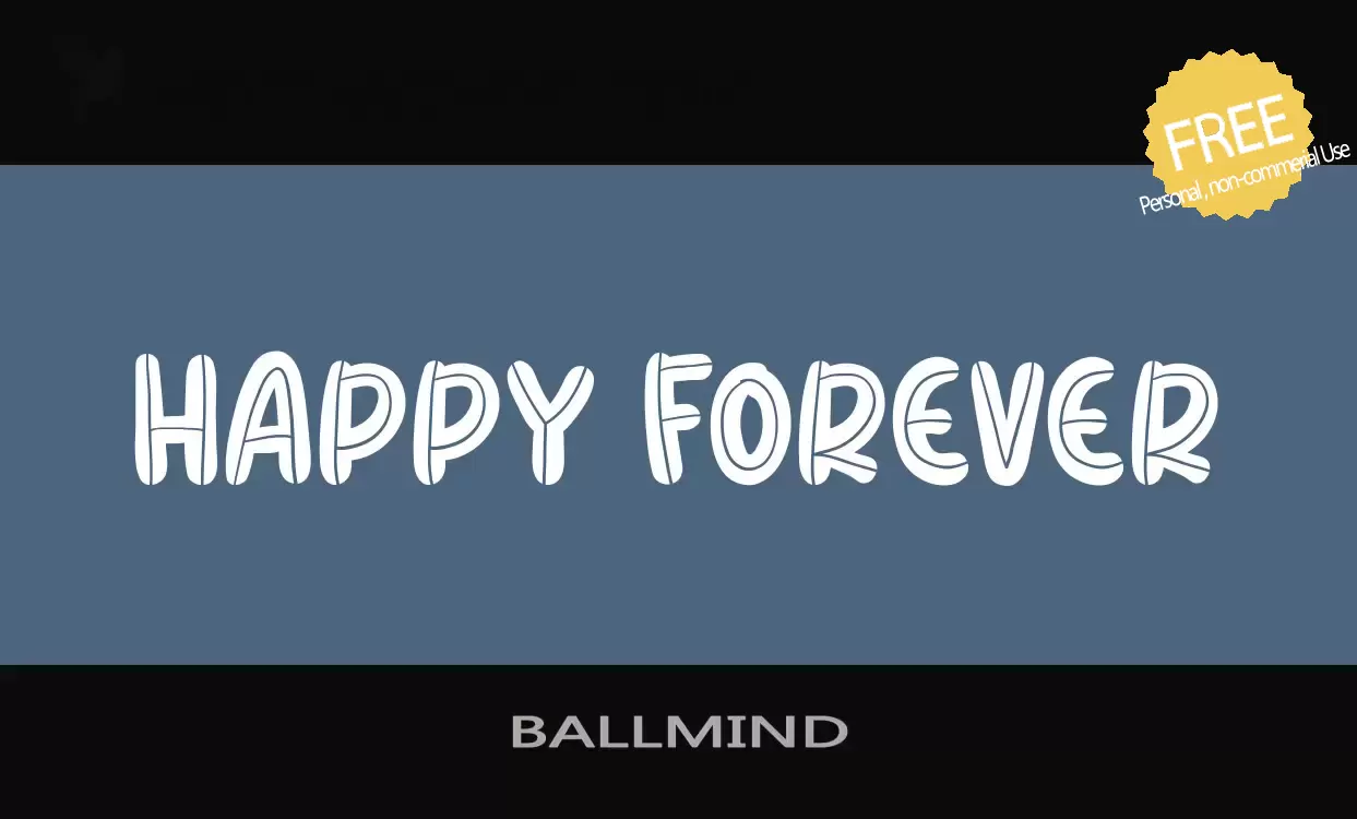 Font Sample of BALLMIND