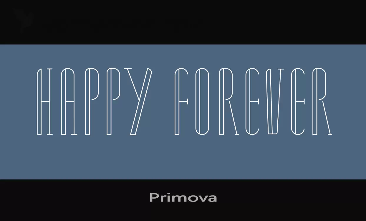 Font Sample of Primova