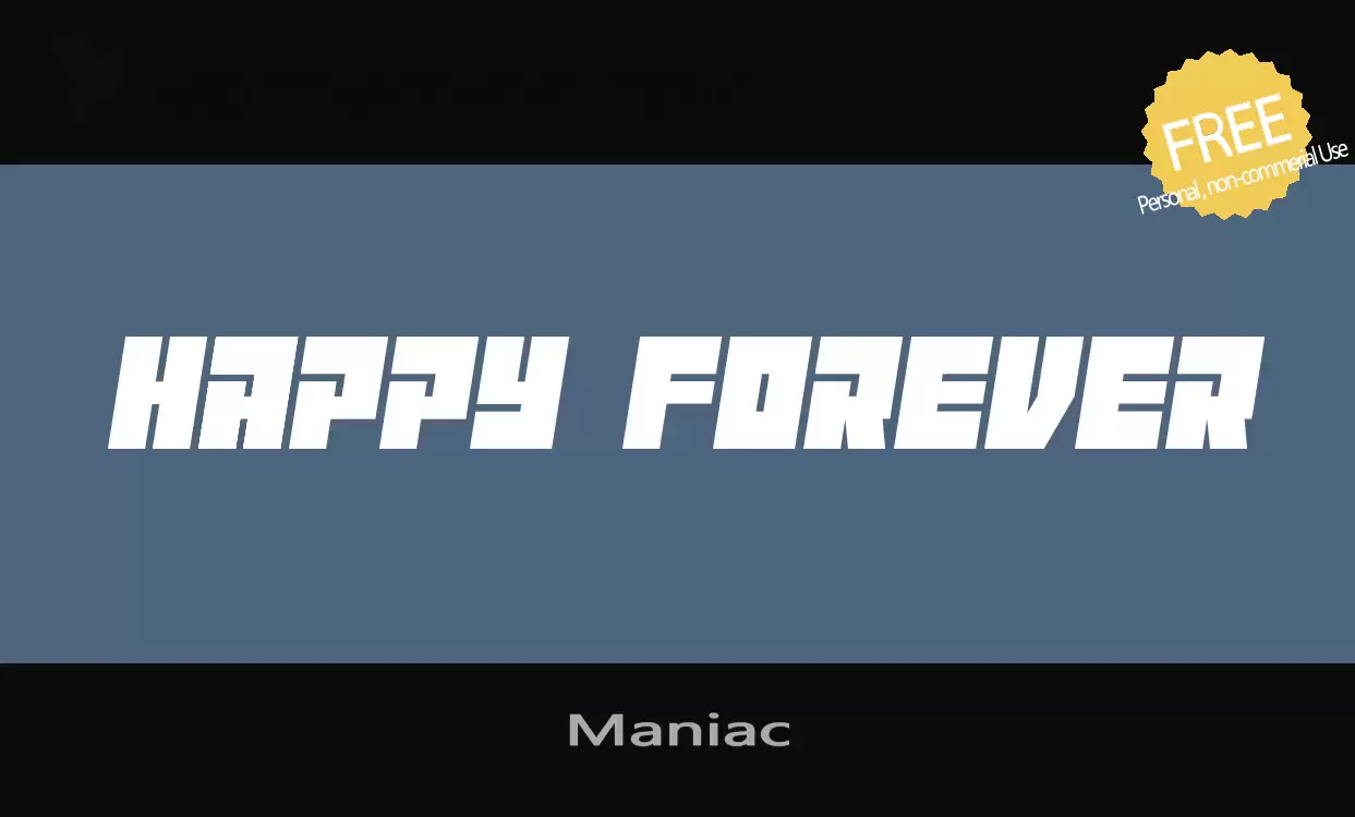 Font Sample of Maniac