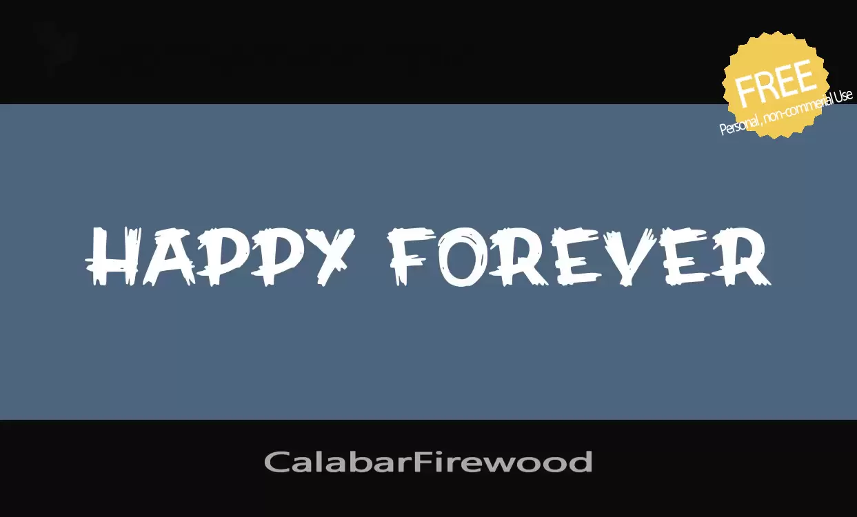 「CalabarFirewood」字体效果图