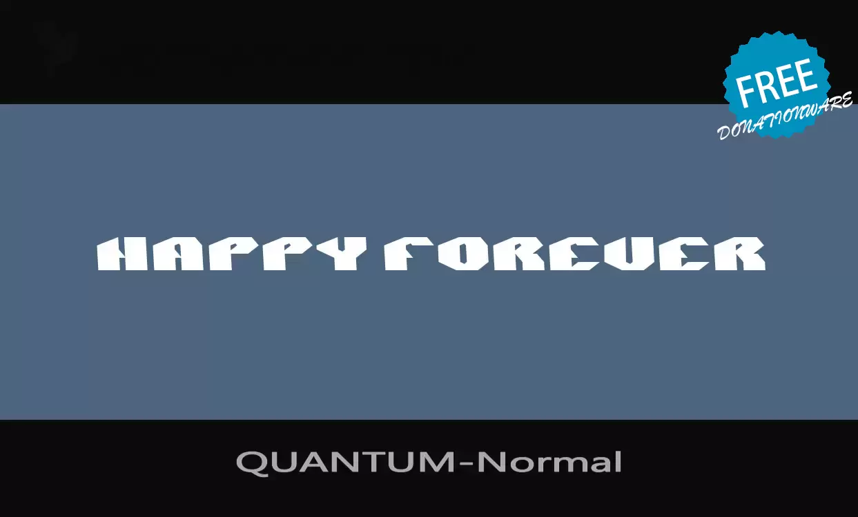 「QUANTUM-Normal」字体效果图