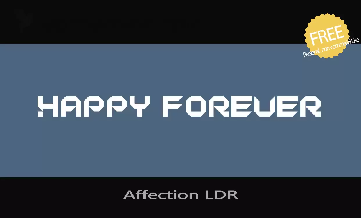 Font Sample of Affection-LDR