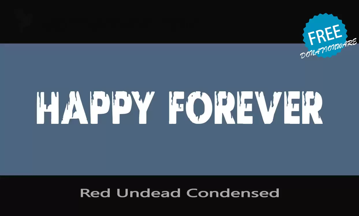 Font Sample of Red-Undead-Condensed