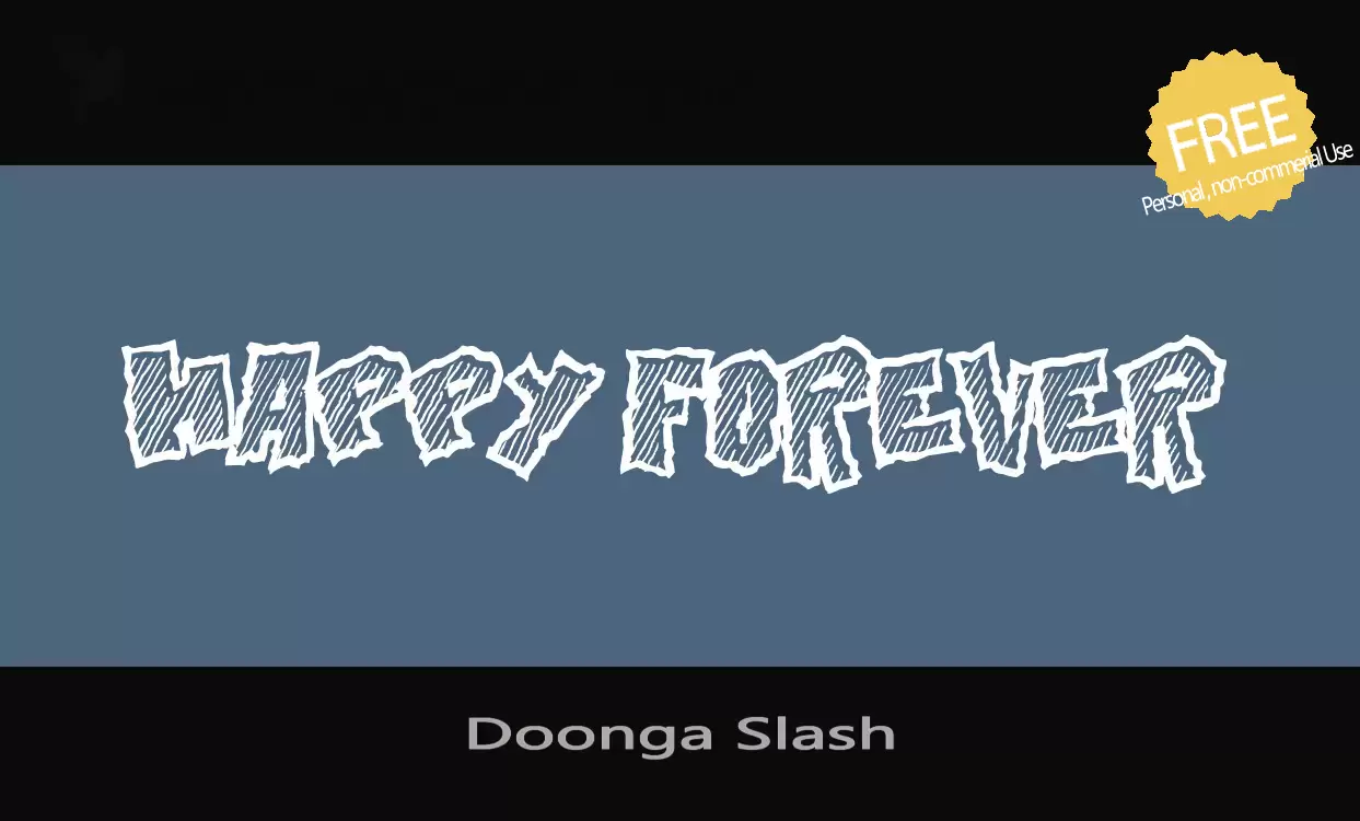 Font Sample of Doonga-Slash