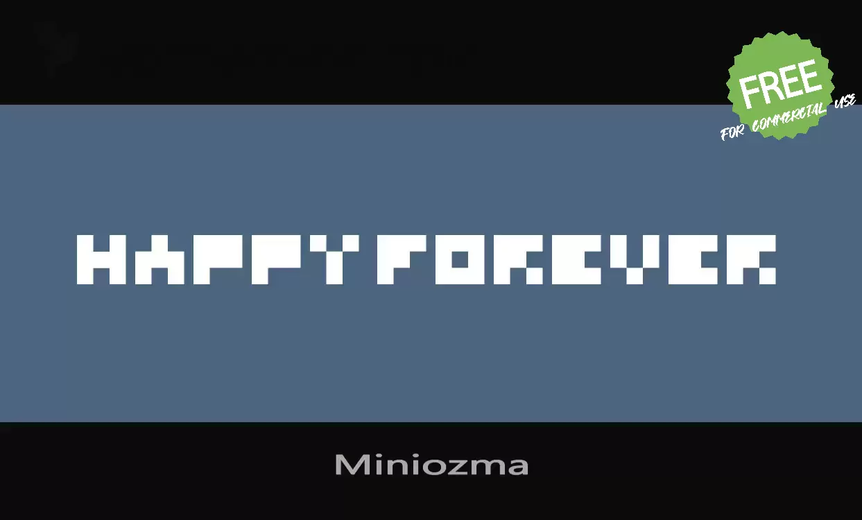 Font Sample of Miniozma