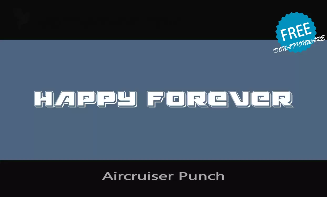 Font Sample of Aircruiser-Punch