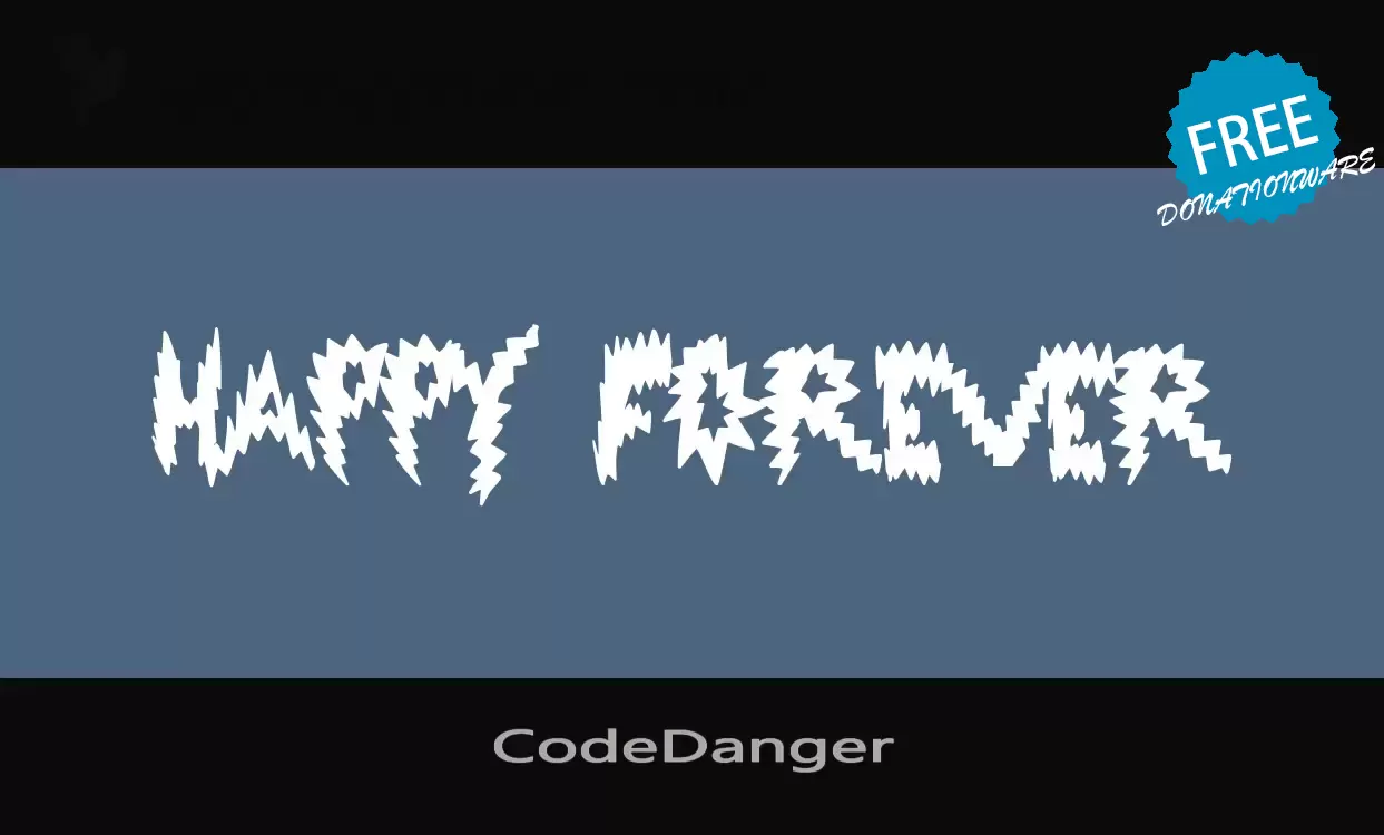 「CodeDanger」字体效果图