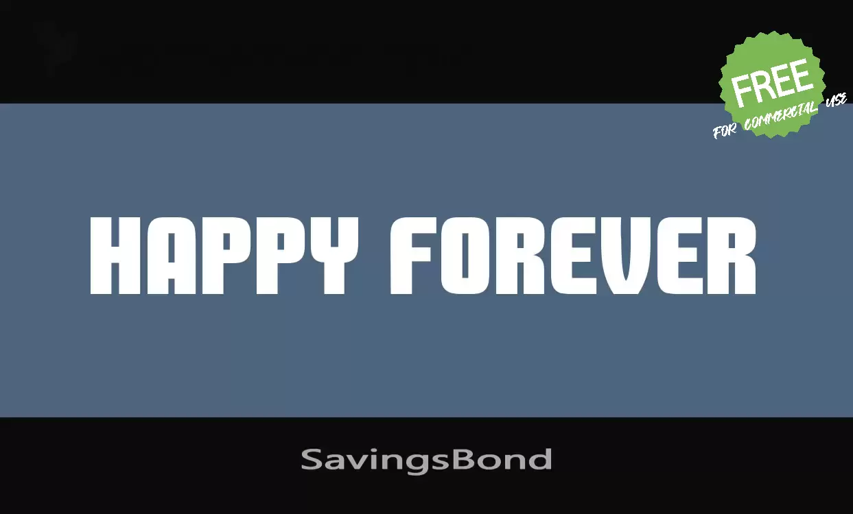 Font Sample of SavingsBond