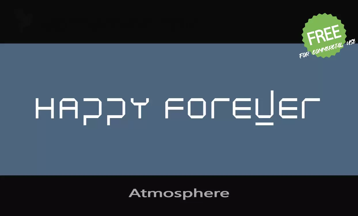 Font Sample of Atmosphere