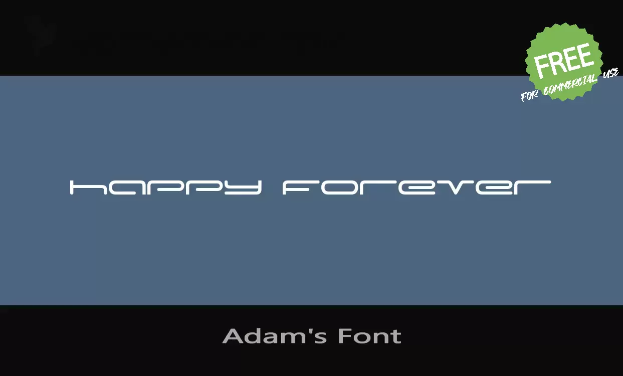 Font Sample of Adam's-Font