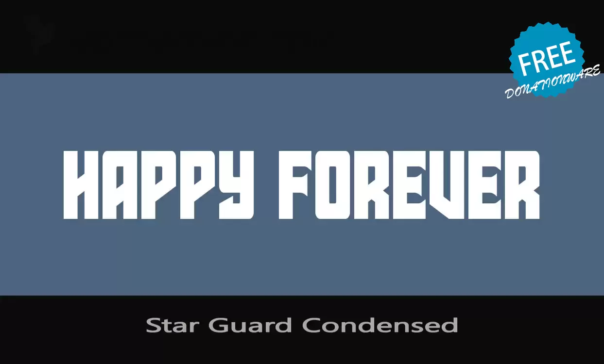 Font Sample of Star-Guard-Condensed