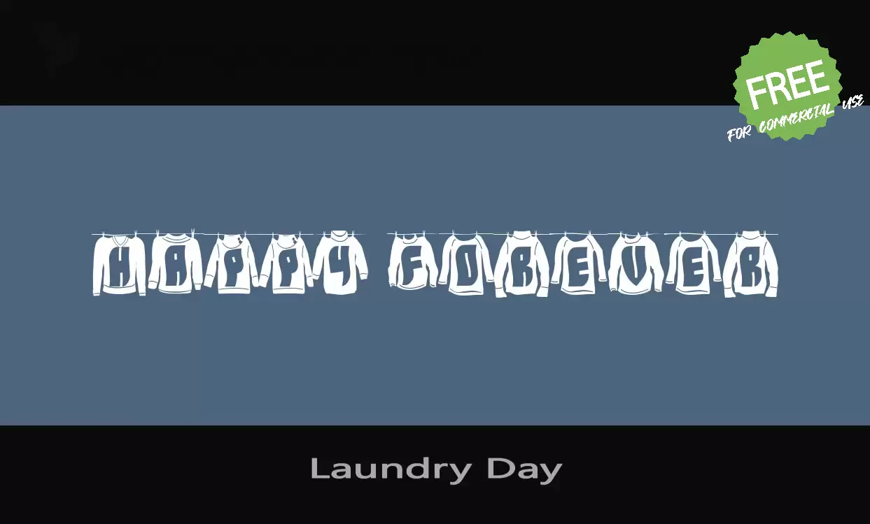 「Laundry Day」字体效果图