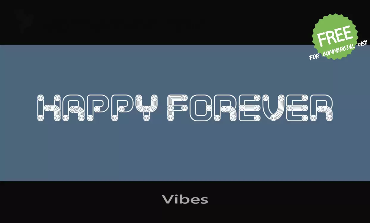 Font Sample of Vibes