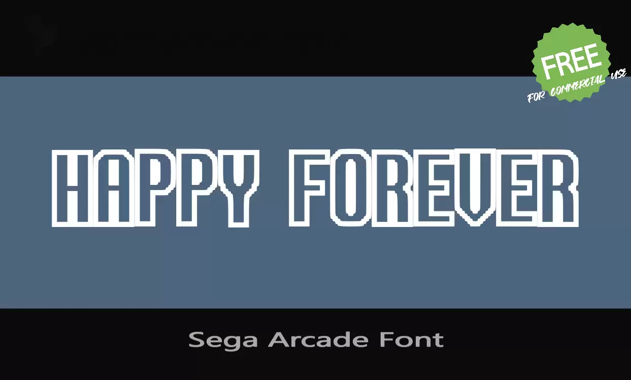 Sample of Sega Arcade Font