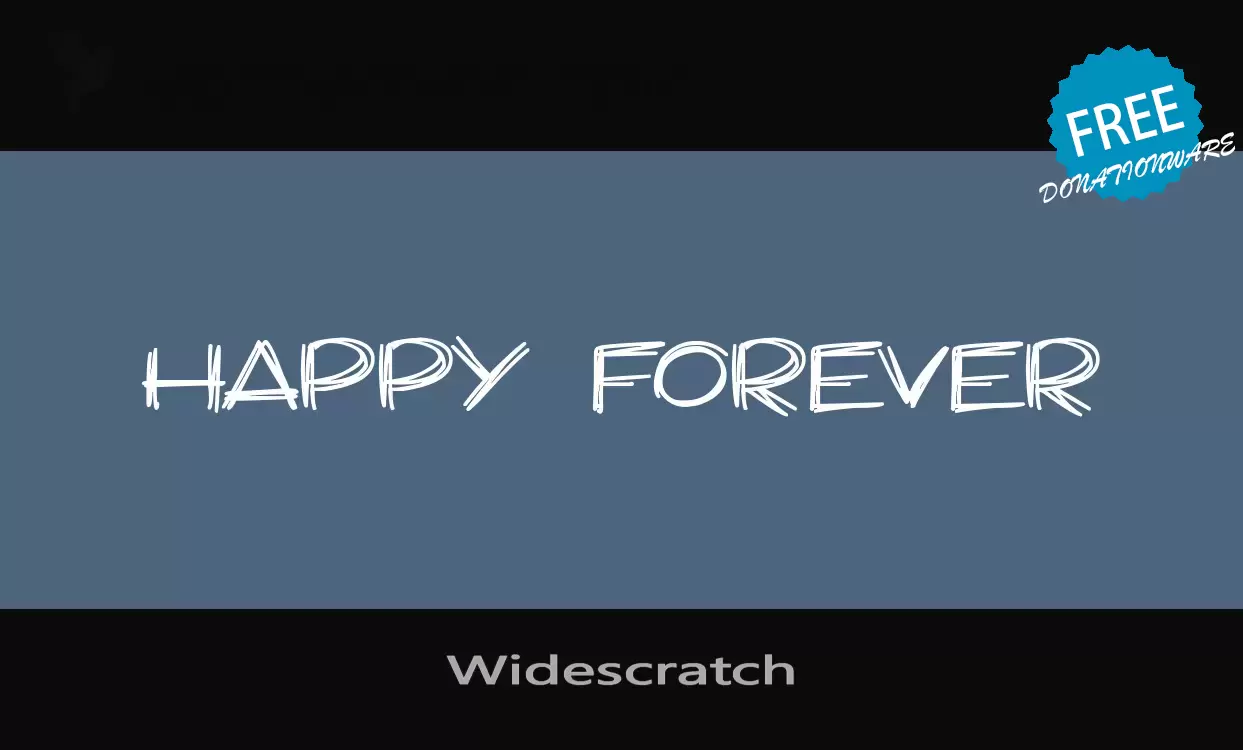 「Widescratch」字体效果图
