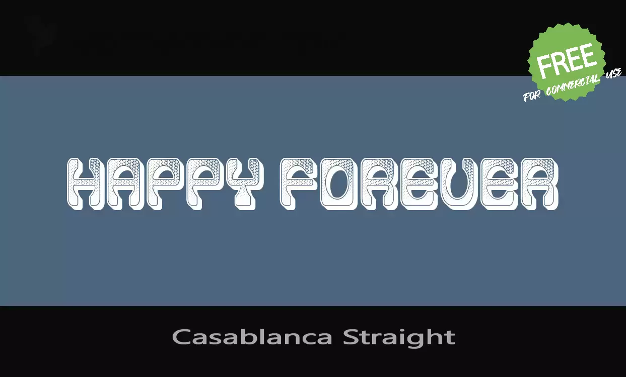 Font Sample of Casablanca-Straight