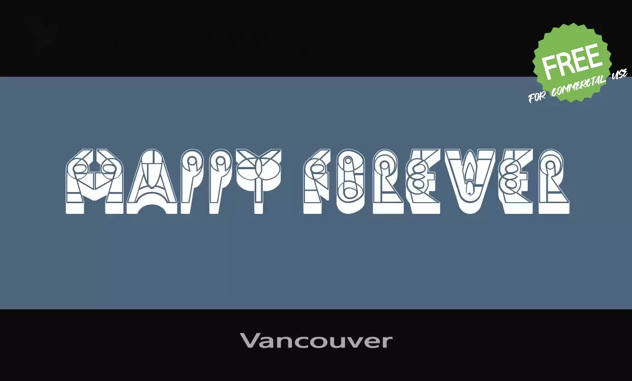 「Vancouver」字体效果图