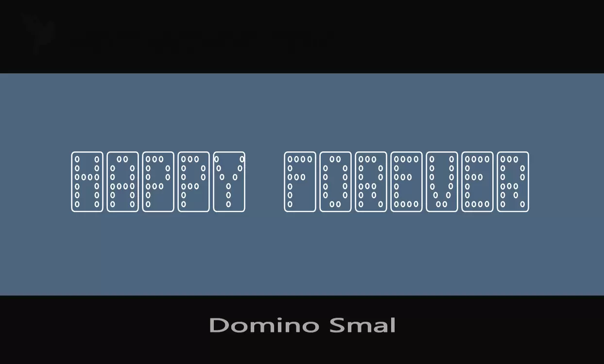 Font Sample of Domino-Smal