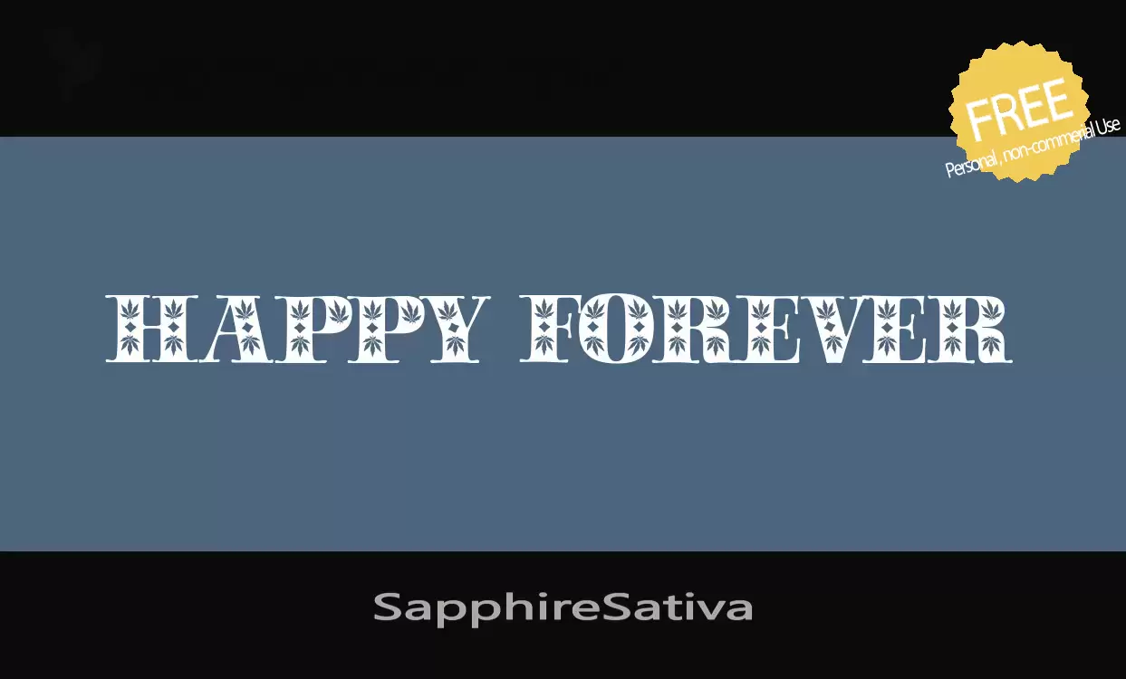 Font Sample of SapphireSativa