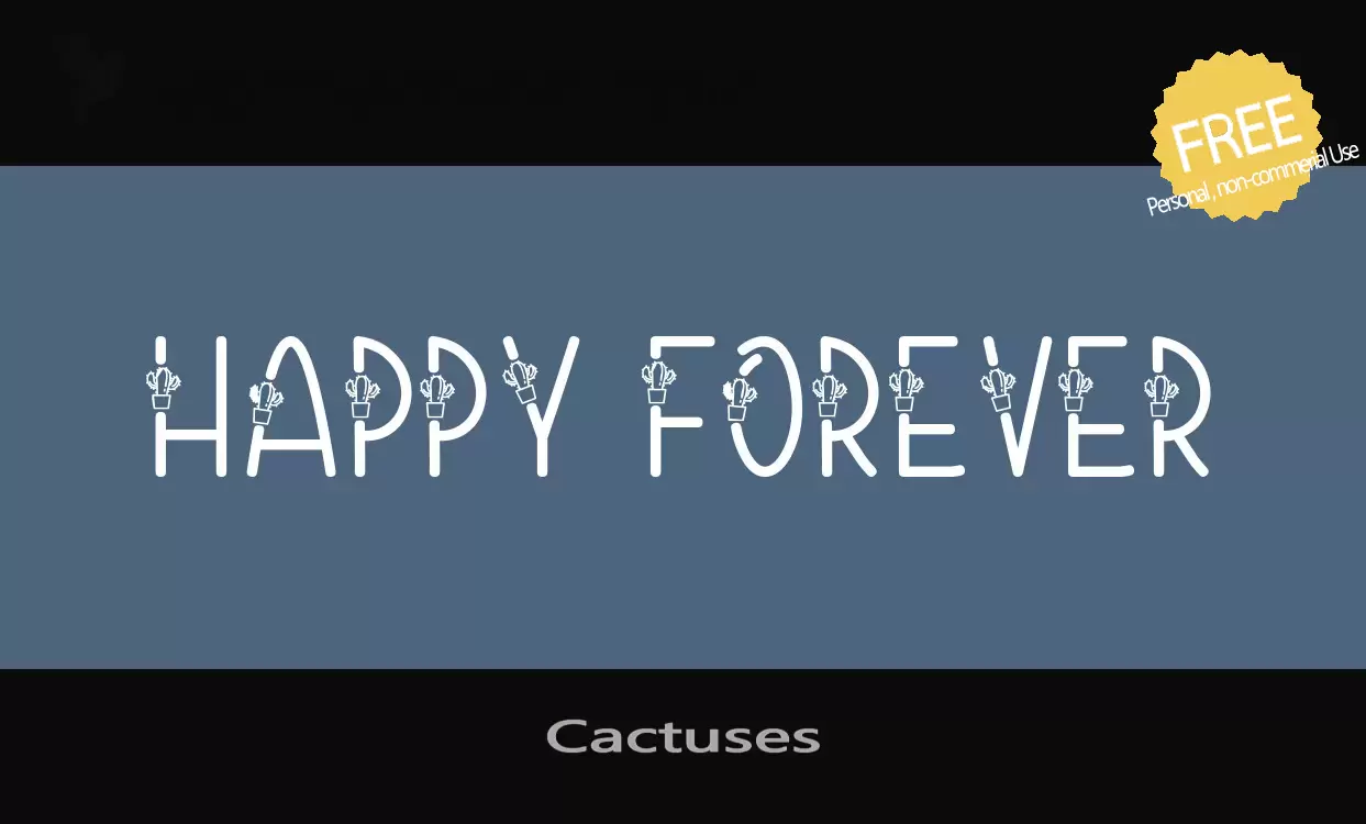 「Cactuses」字体效果图