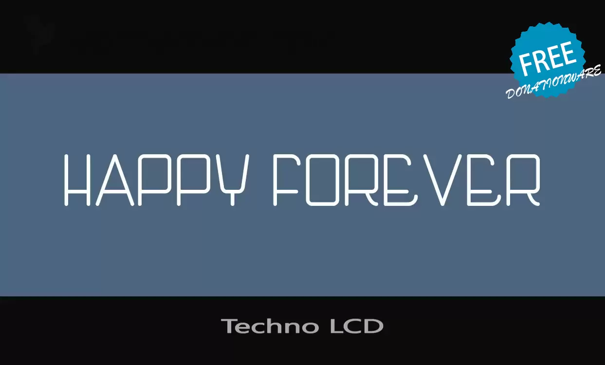 Font Sample of Techno-LCD